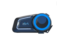 Intercomunicador Bluetooth moto Bt5.0 dual chips alcance 1000m, redução ruído CVC+dsp IP67 para motociclismo e aventuras Preto JIAPEI