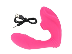 Vibrador De Massagem De Suco 2 Em 1 Para Mulheres (rosa Vermelha)
