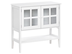 Aparador Vitrina Beliani Inlet De Mdf Blanco 80x36x76