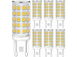 Omni g9 Led Regulável, 5w 230v Equivalente a 40w de Lâmpada Halógena, Pacote de 6 Luz Branca Quente 430 Lúmens Cri≥80