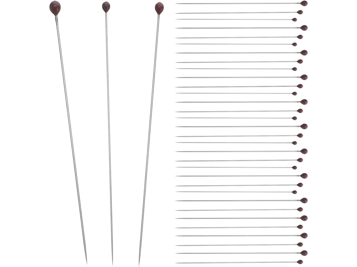 300 alfinetes entomológicos em aço inoxidável, resistentes à ponteira, com ponta antiderrapante, ideais para exposições.