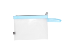 Bolsa De Archivo Com Cremallera A4 Transparente Impermeável Material Mate Para Escritório Azul