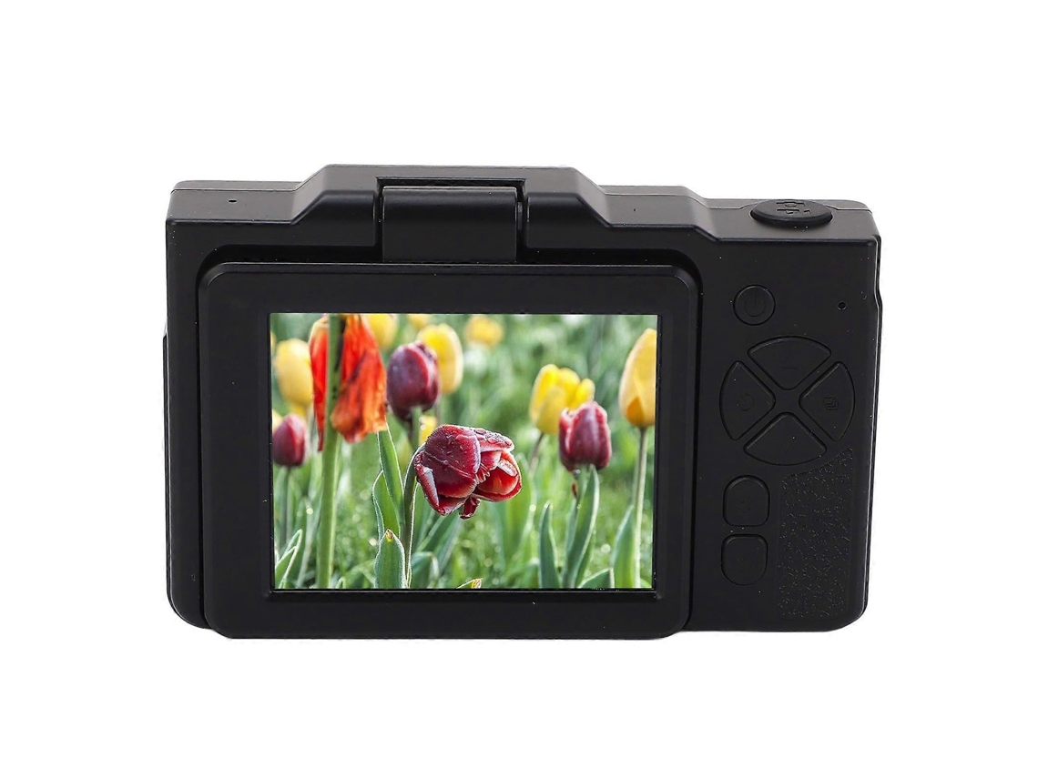 Câmara Digital Vintage Com Ecrã Ips De 2,8 Polegadas, 1080p, 48mp E Zoom 16x, Preta