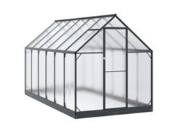 Vidaxl Estufa De Jardim Com Porta Antracite 183,5 X 363,5 X 207 Cm