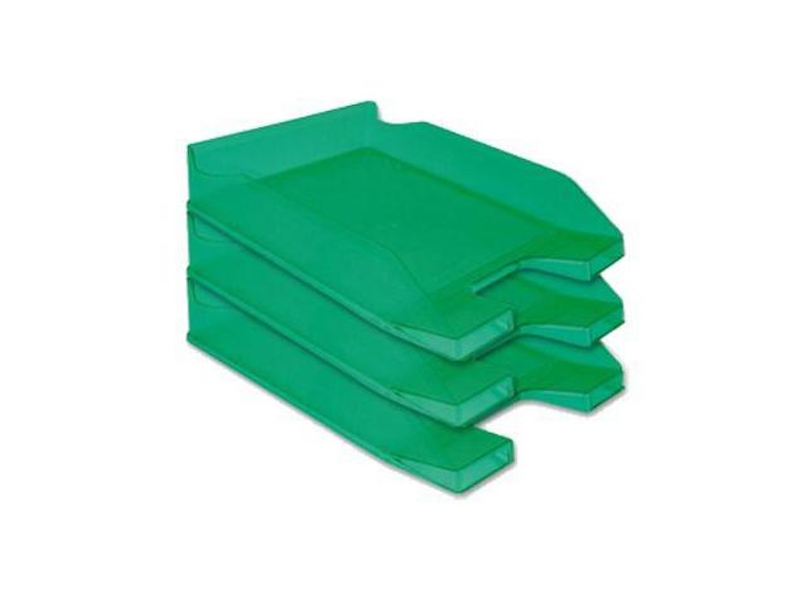 Tabuleiro Secretária Plástico Q-Connect, Verde Transparente