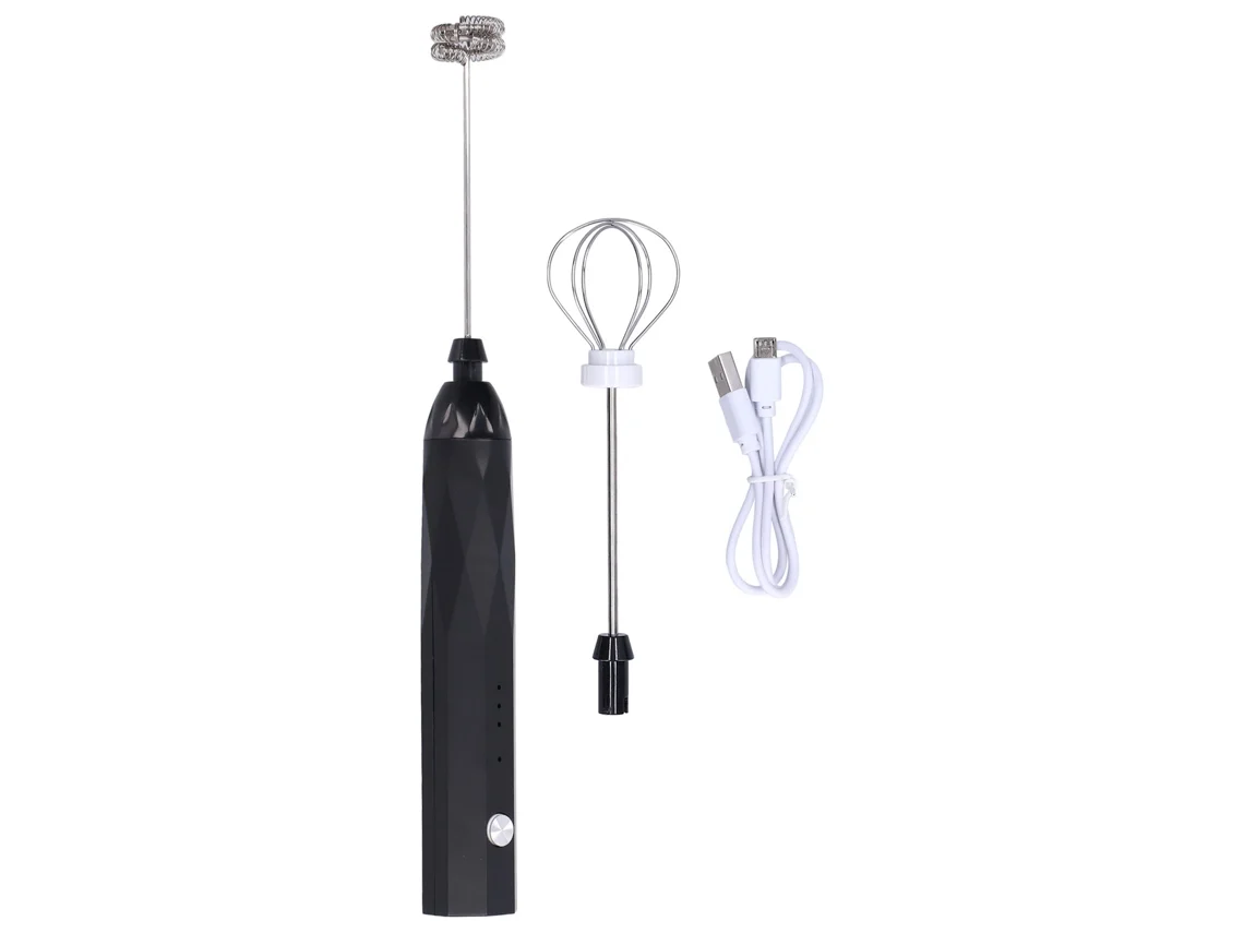 Espumador de leite portátil com bateria USB, 3 níveis ajustáveis e baixo ruído para casa, café e restaurante LAXISCREED