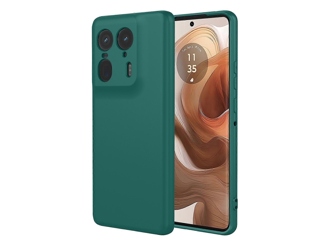 Capa Protetora Tkdaddy Para Motorola Edge 50 Ultra 5g / Moto X50 Ultra 5g, Tpu Macio, À Prova De Choque, Preta, Verde-escuro