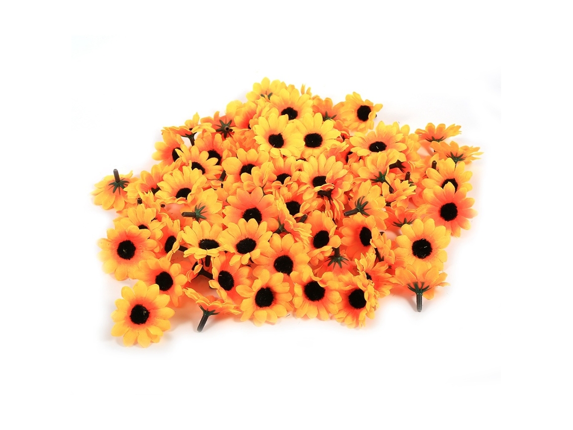 Lurelia Flor Artificial Em Plástico E Tecido, 1, 57 Polegadas, Amarelo, Para Festas