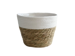 Cesto De Vaso De Flores De Palha Para Plantas Succulentas