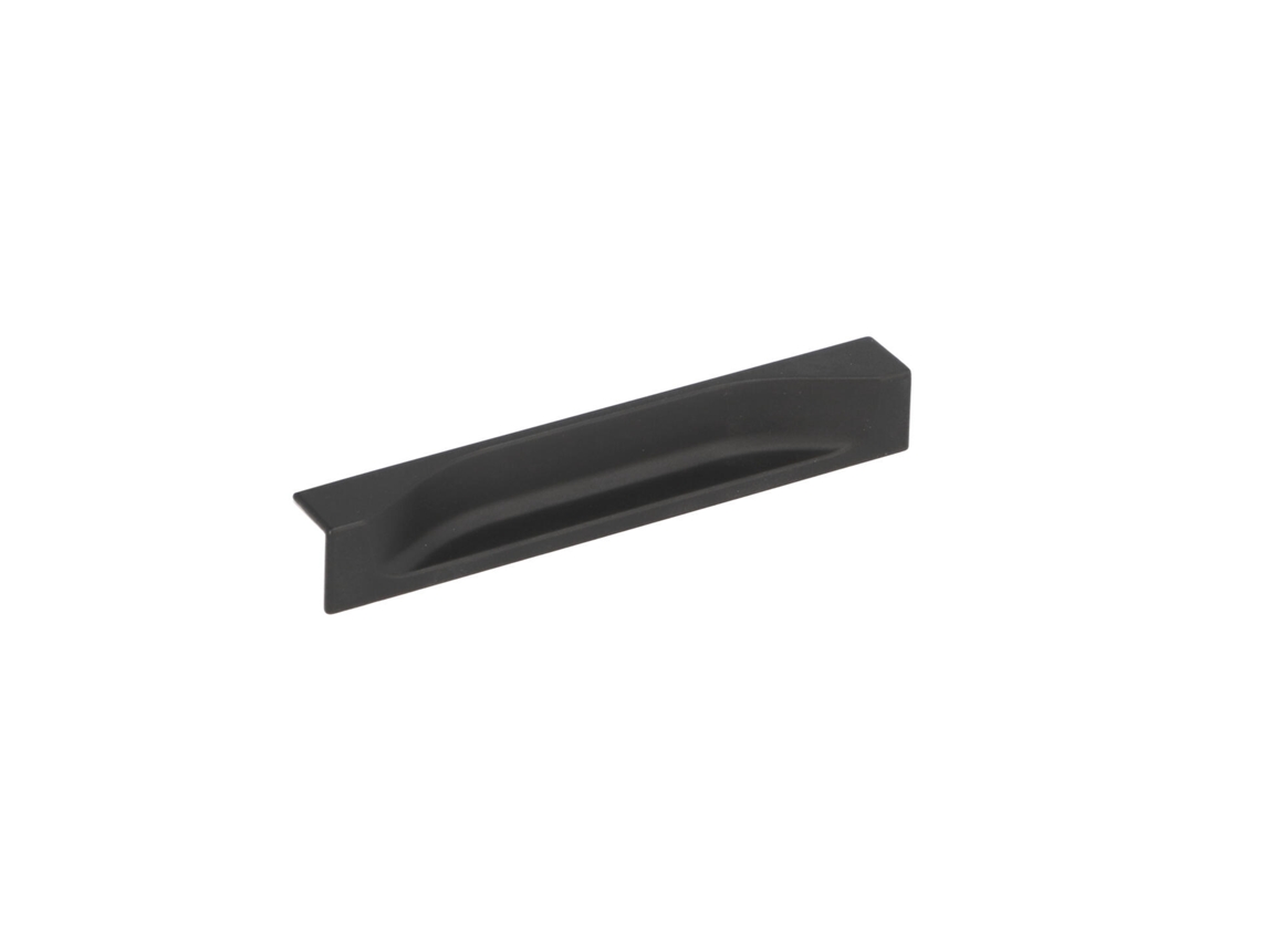 Puxador embutido em Zamac com 64mm, Verniz Preto Mate, conjunto de 6
