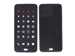 Mali chupeta em Forma de Telefone Silicone Macio Brilhante para Bebê Brinquedo Sensorial