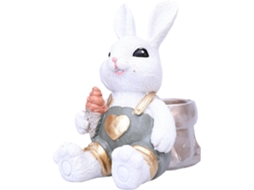 Adoráveis Estatuetas De Coelho Em Resina Para Decoração | Estatueta
