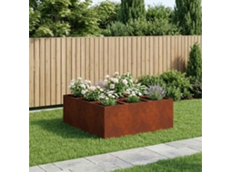 Vidaxl Vaso De Jardim Ferro Enferrujado 100 X 100 X 30 Cm Aço Corten