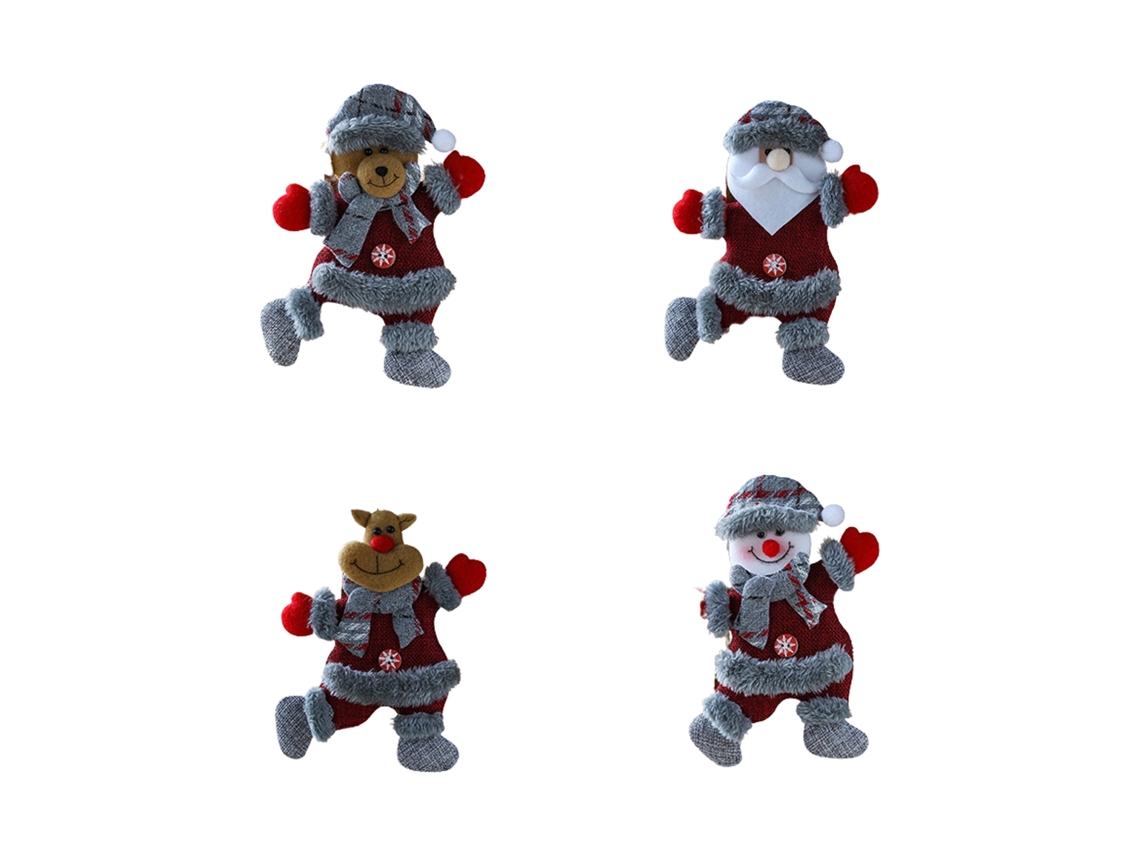 Laxiscreed Conjunto De 4 Ornamentos De Outono Com Alce E Urso Para Decoração De Natal Em Janela E Árvore