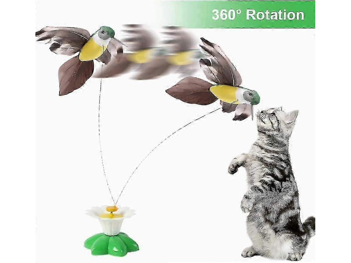 Brinquedo Interativo Para Gatos Com Pássaro Elétrico E 360 Graus