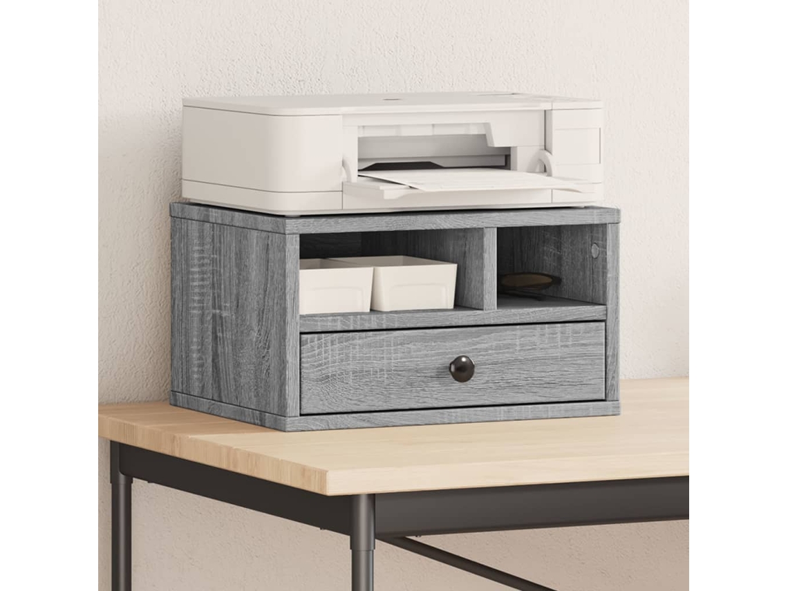 Vidaxl Suporte De Impressora 40x32x22,5 Cm Deriv. Madeira Cinza Sonoma