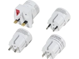 Kit Adaptadores Viagem VIVANCO Universal (Branco)