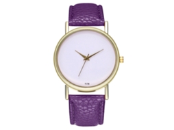 Relógio de quartzo unissex elegante e moderno, presente ideal para casais (roxo)