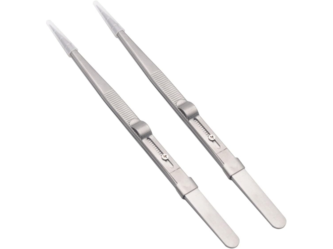 Conjunto De 2 Pinças Multifuncionais De Aço Com Ponta Fina Para Reparos.