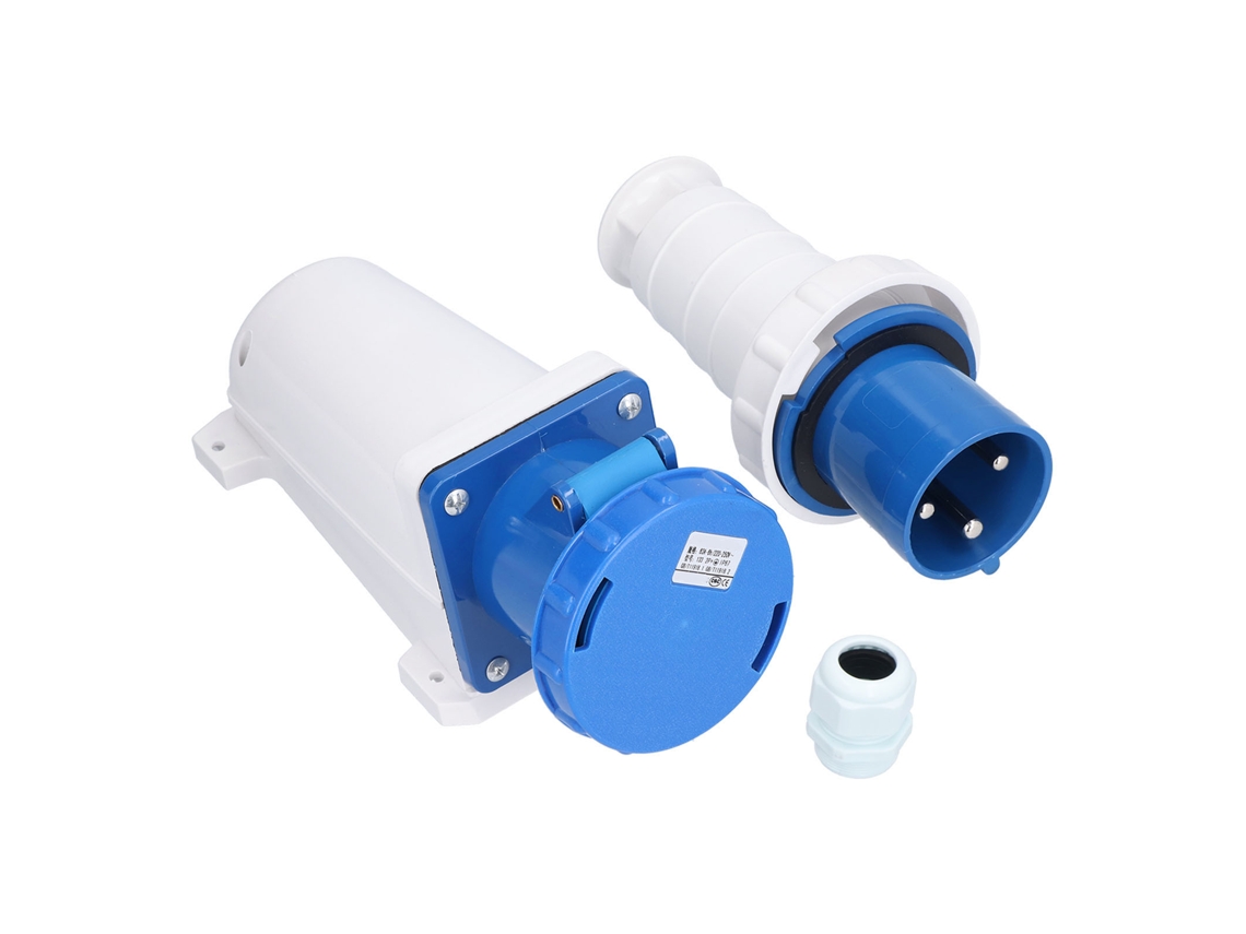 Conector Industrial À Prova D'água: Plug E Socket Trifásico 3 Pinos 2p+e, 220-250v, 63a
