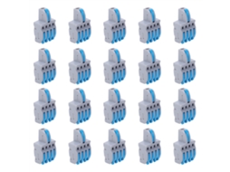 Conector De Fio 1 Em 4 Pushtype Splitter Azul