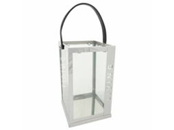 Lanterna ALEXANDRA HOUSE LIVING Prata Vidro Aço inoxidável 18 x 30 x 18 cm