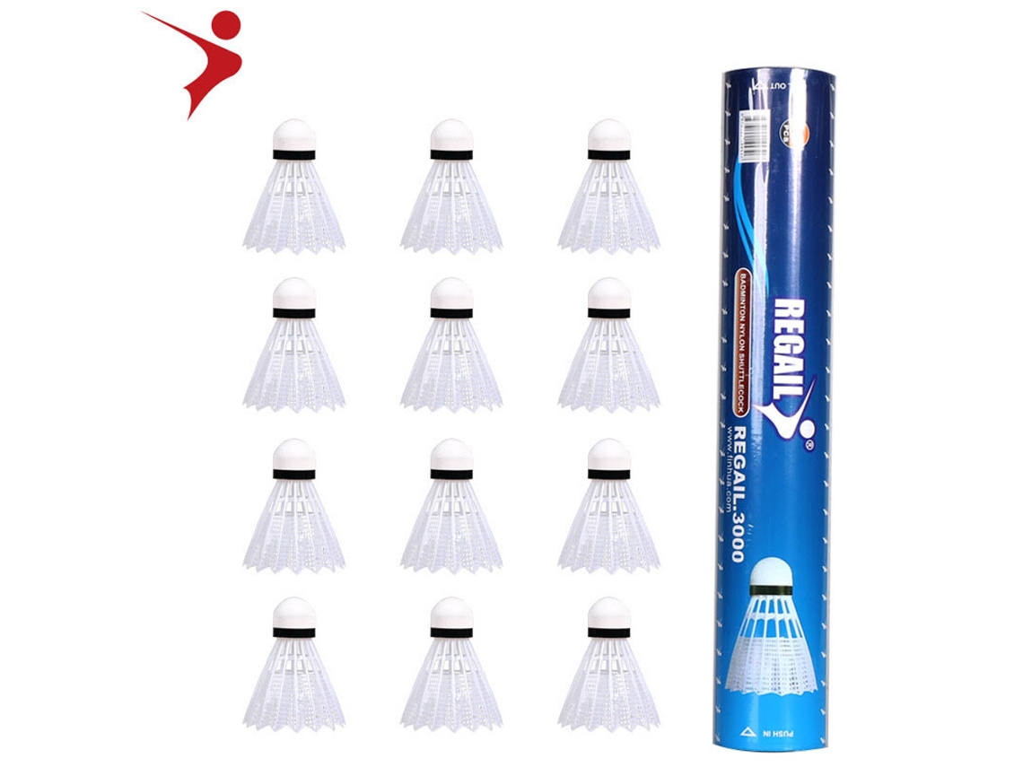 Conjunto De 12 Shuttlecocks De Badminton Plástico Com Penas Para Treino E Atividades Esportivas Indoors E Outdoors