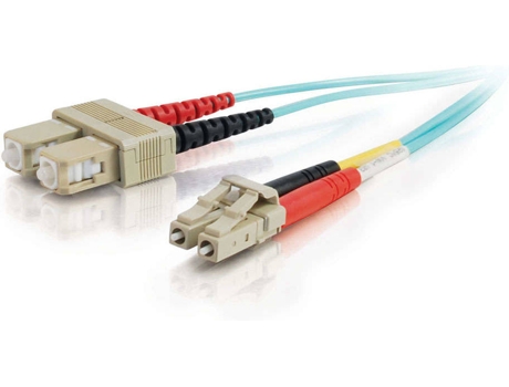LC-SC 10Gb 50/125 OM3 Duplex Multimode PVC Fiber Optic Cable (LSZH) - Cabo de rede - SC multi-modos (M) para multi-modo LC (M) - 30 m - fibra óptica - duplex - 50 / 125 micron - OM3 -