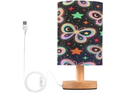 Abajur De Cabeceira Em Formato Borboleta Para Sala, Com USB C Carregamento Portas, Luminária De Mesa Cabeceira