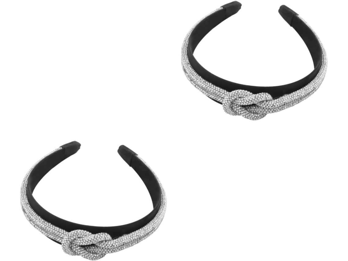 Conjunto De 2 Tiaras De Lantejoulas, Acessório De Cabelo Elegante Para Casamentos, Branco