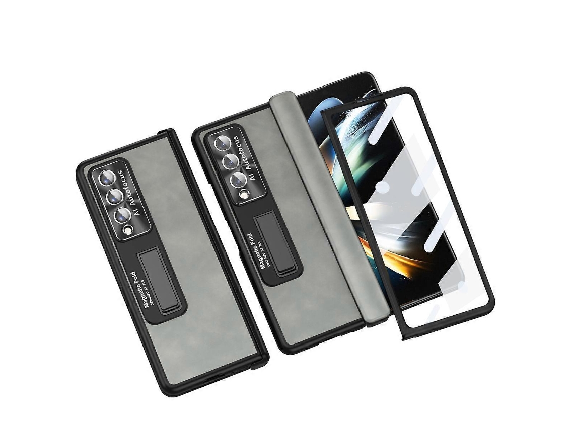 Capa Completa Para Samsung Galaxy Z Fold4 Com Textura Napa