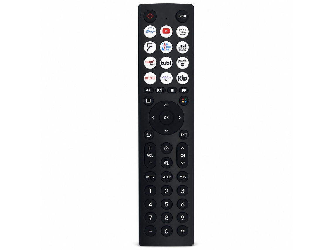 Comando À Distância Para Tv Compatível Com Hisense En2f36h, Botões De Atalho Para Streaming_dae