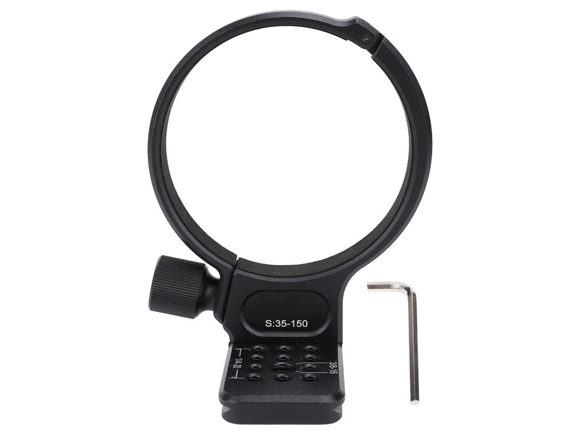 Anel de montagem para tripé com placa de liberação rápida, furo para parafuso de 1/4" ou 3/8", colar de montagem para tripé em liga de alumínio para Samyang AF de 35 a 150 mm LAXISCREED
