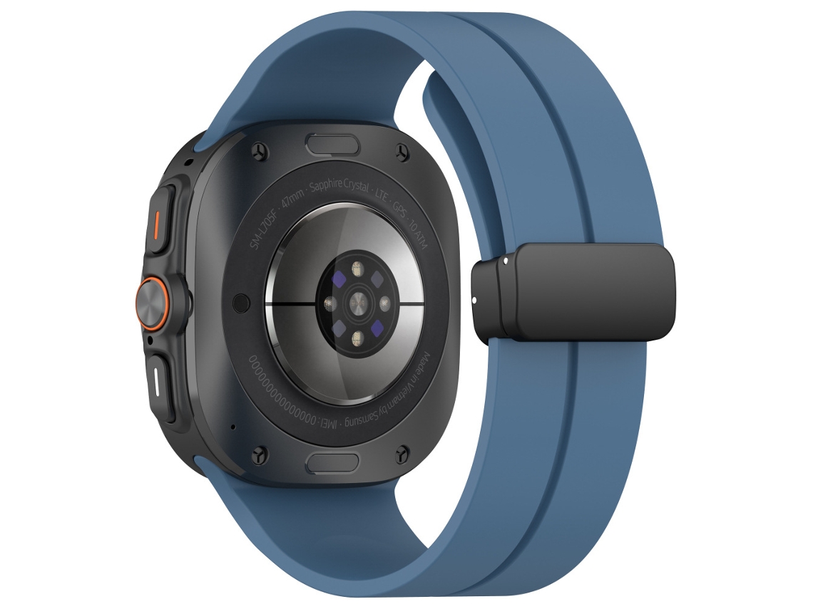 Pulseira De Relógio Compatível Com Samsung Galaxy Watch Ultra 2 47mm, Substituição Desportiva Em Silicone Macio. Azul Hexinyigjly
