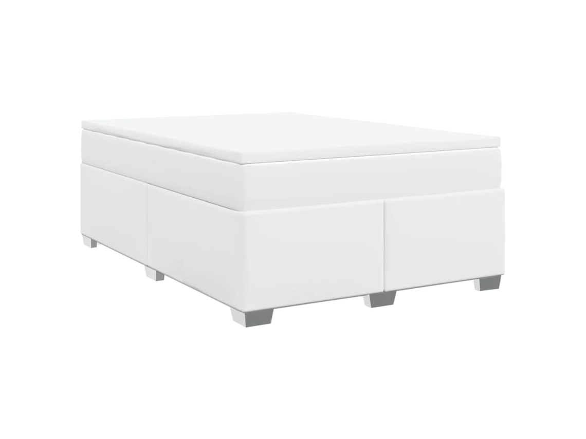 Box Spring Bed, Box Spring Beds Vidaxl Branco Couro Artificial (160 X 200 Cm)