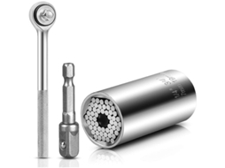 Chave de Entrada Universal S/MARCA 7-19mm, Ferramenta Multifuncional, Aço Liga, com Cabo e Adaptador