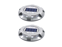 2 Pacotes de Luzes de Deck Solares para Áreas Externas Luzes de Doca de Marcação para Acesso a Escadas Jardim e Quintal