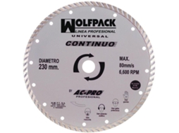Disco de Diamante 115 mm Trabalho Geral Contínuo WOLFPACK LINEA PROFESIONAL