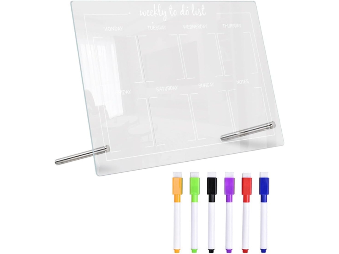 Tableau Mémo Portable For Bureau Effaçable À Sec Acrylique Ensemble 1 Piece Stylo D'écriture Fluide Lists Of