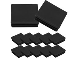 Levemolo Tampas Quadradas Antiderrapantes Para Tubos De 50x50 Mm, Pacote Com 100 Unidades Tampas De Plástico Resistentes