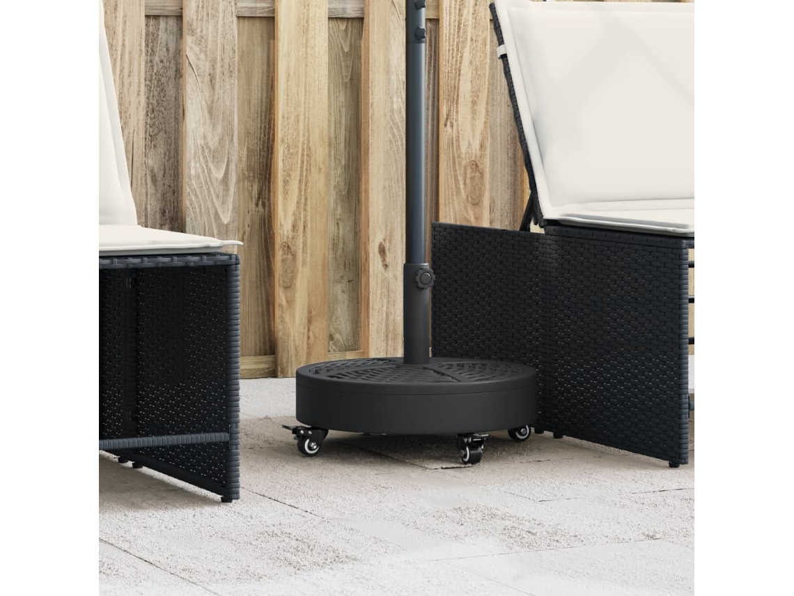 Base P/ Guarda Sol C/ Rodas P/ Postes De Ã˜38/48mm 27 Kg Redondo DKD HOME DECOR