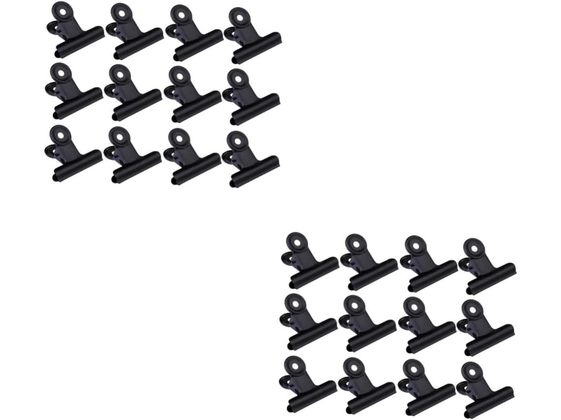 Conjunto Magiclulu com 60 clipes de metal para anotações e documentos, ideais para mesa, casa e restaurantes.