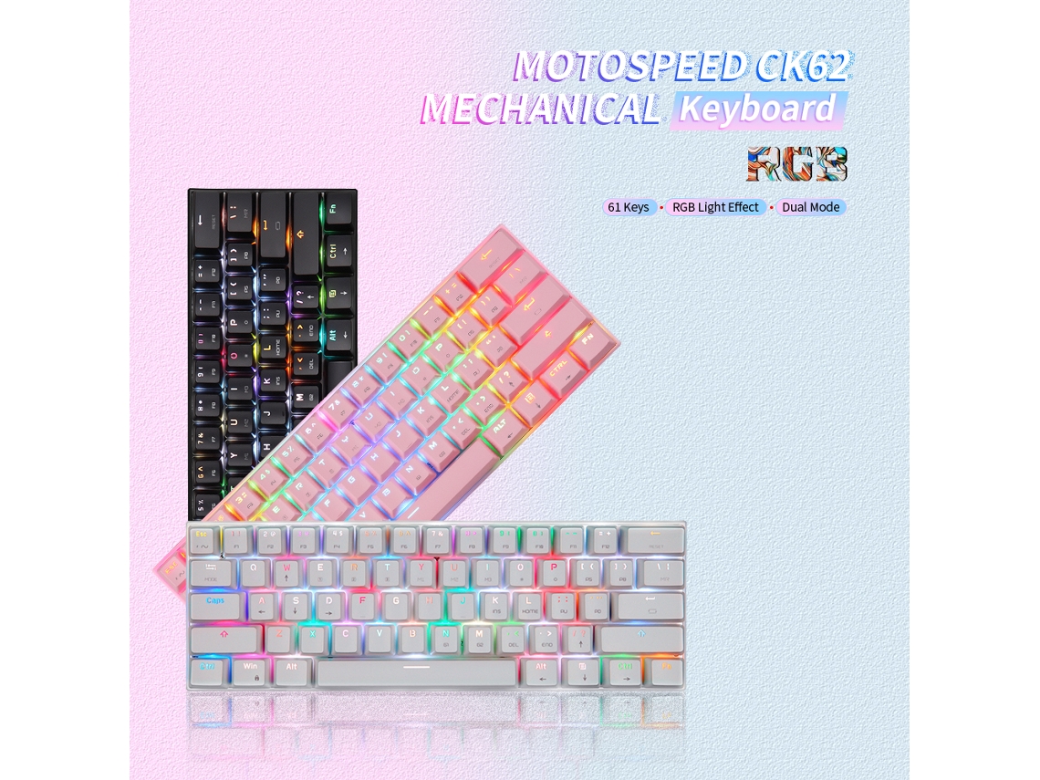 Teclado Mecânico LAXISCREED Rgb 61 Teclas