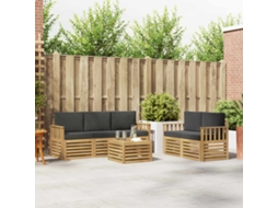 Vidaxl Conjunto De Sofás Para Exterior 6 Unid. Branco E Antracite