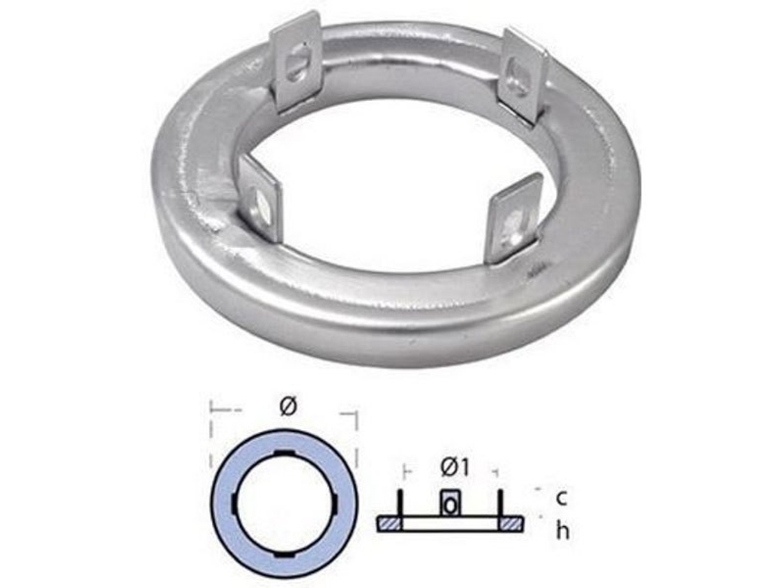 Ânodo Do Colar Kamewa 1.35Kg Prateado 160 Mmtecnoseal