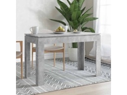 Vidaxl Mesa De Jantar 120x60x76 Cm Contraplacado Cinzento Cimento