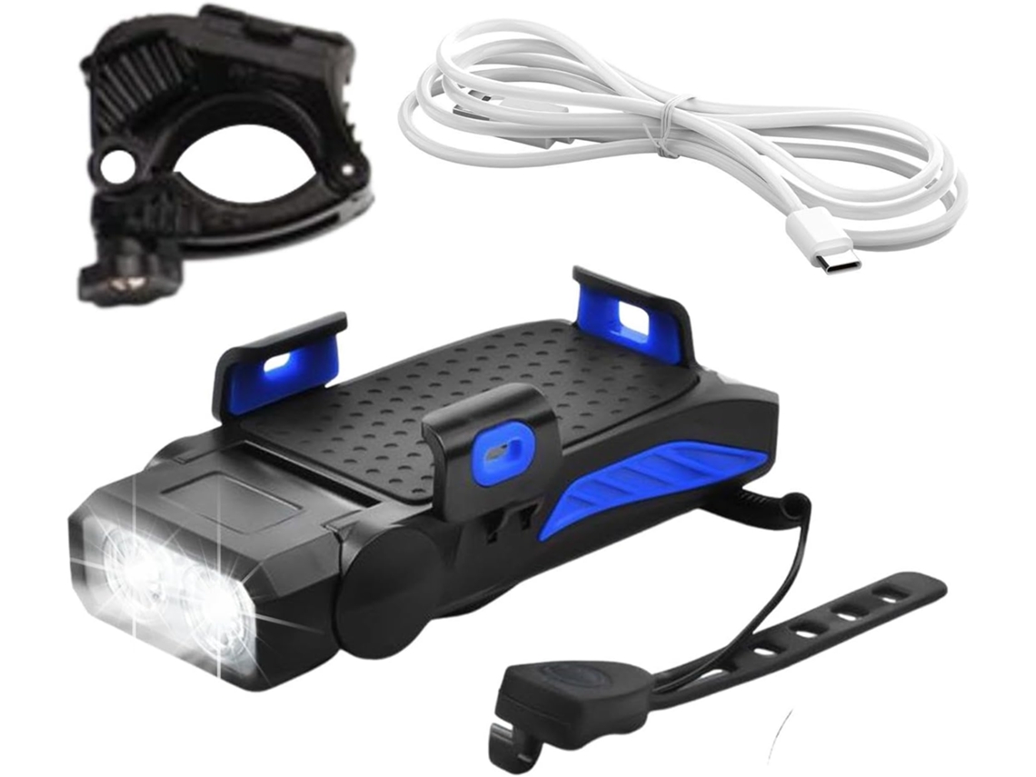 Luz De Ciclismo Com Buzina - Segurança Para Noturno Alerta Sonoro
