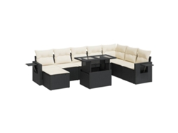 Garden Sofa Set, Garden Sofa Sets Vidaxl Preto Rattan / Vime (n/a)
