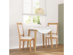 Vidaxl Cadeiras De Jantar Com Almofadões 2 Pcs Madeira Maciça Natural