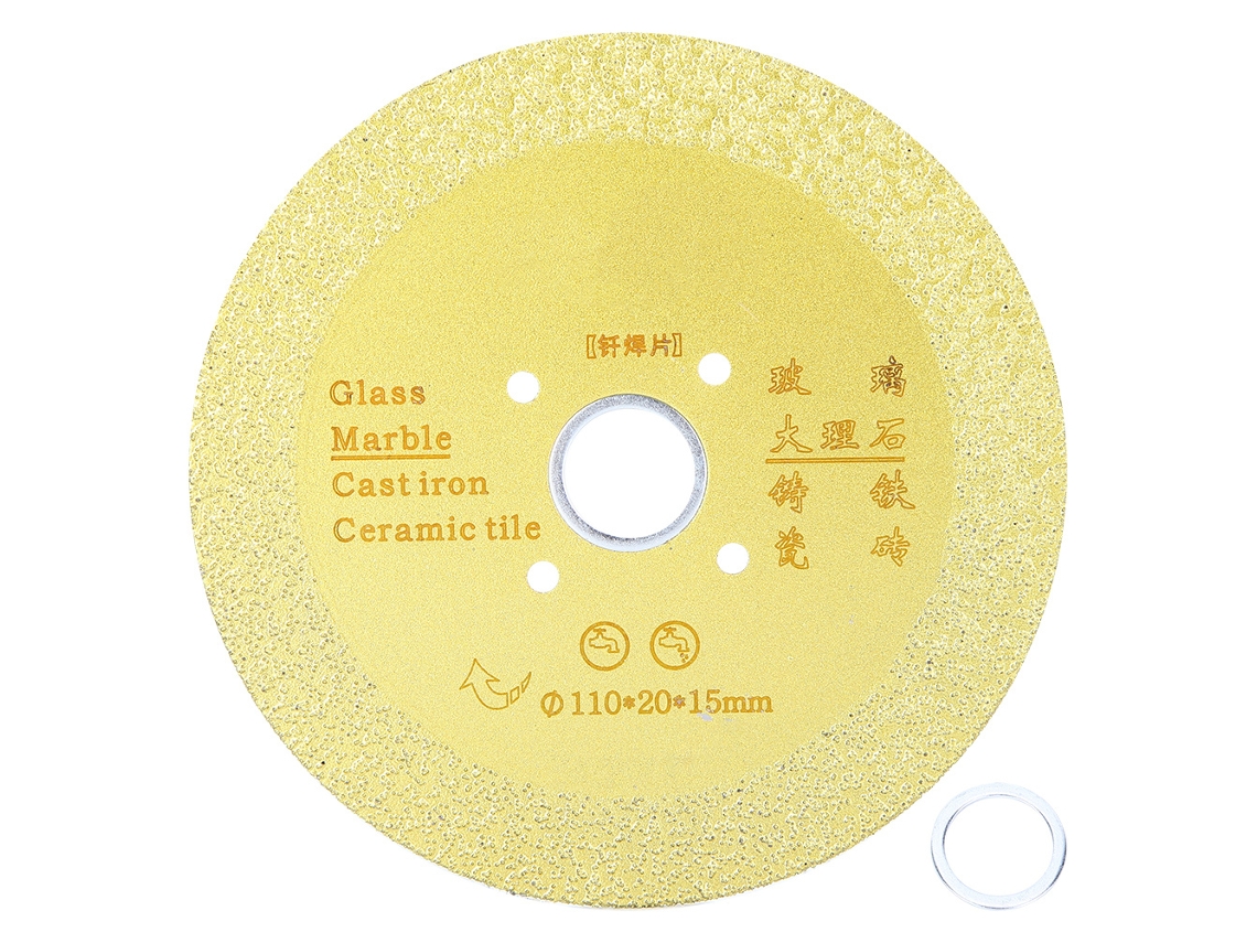 Hoja De Sierra Diamante Para Corte Y Esmerilado Hierro Fundido Fibra De Vidrio Mármol 110x20x15mm